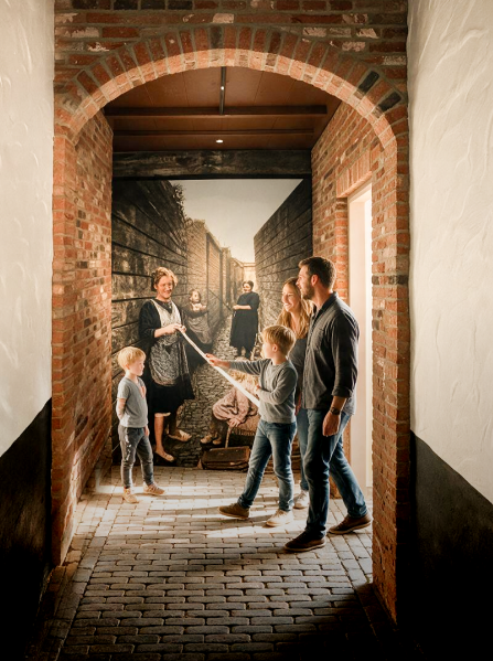 Verbonden: bezoekers in het museum